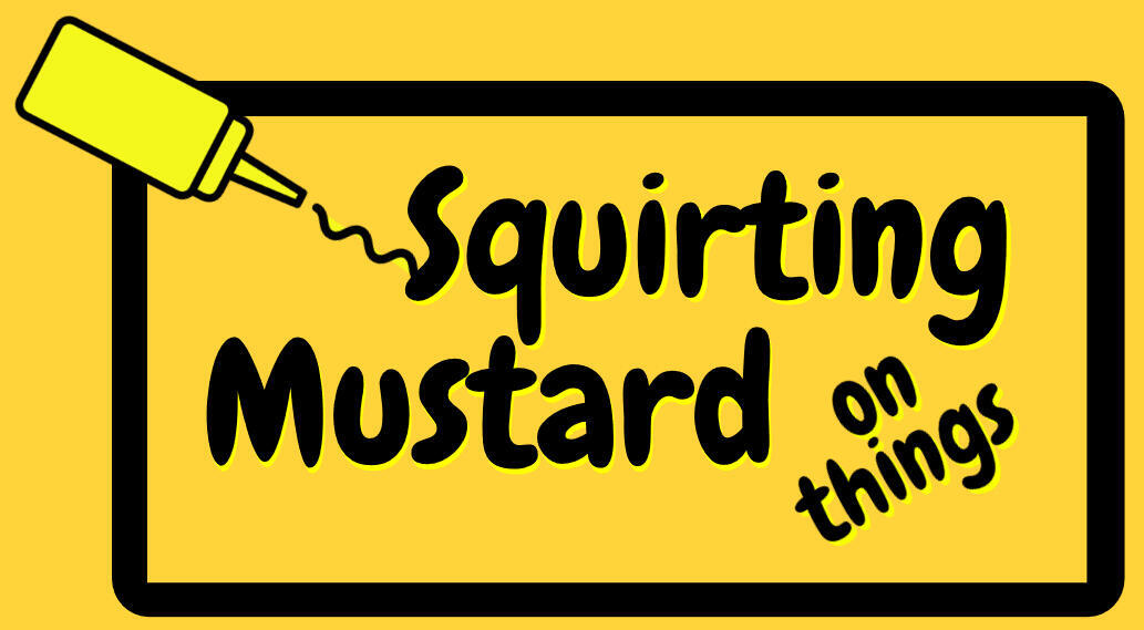Squirting mustard on things header